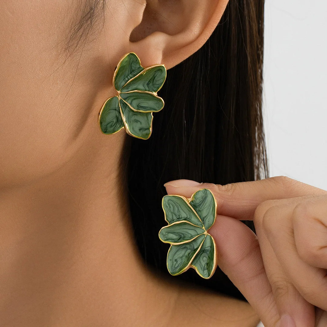 “Carmine Bloom” Earrings