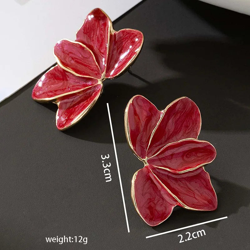 “Carmine Bloom” Earrings