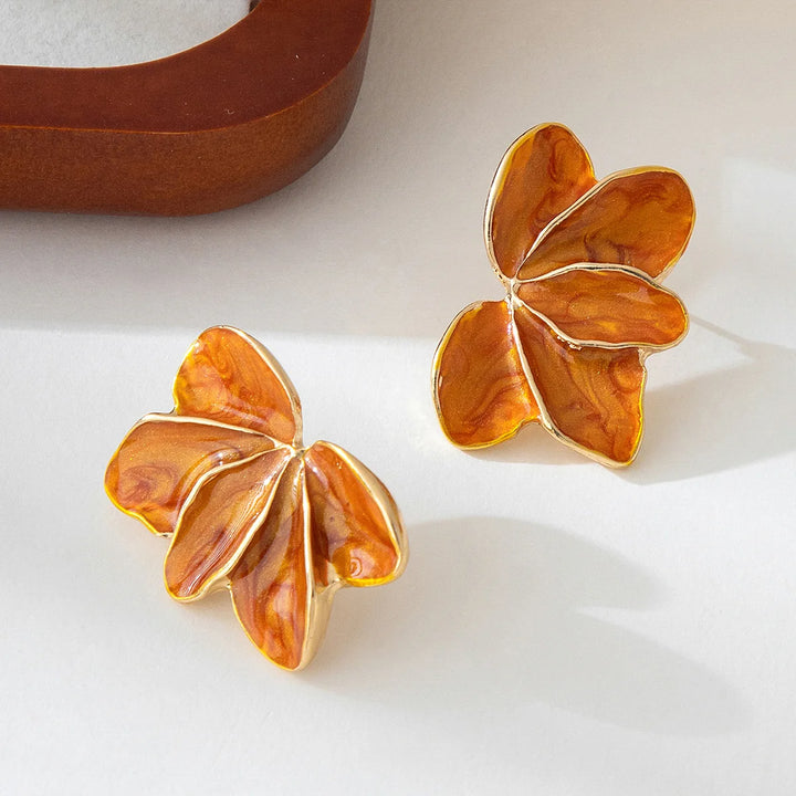 “Carmine Bloom” Earrings