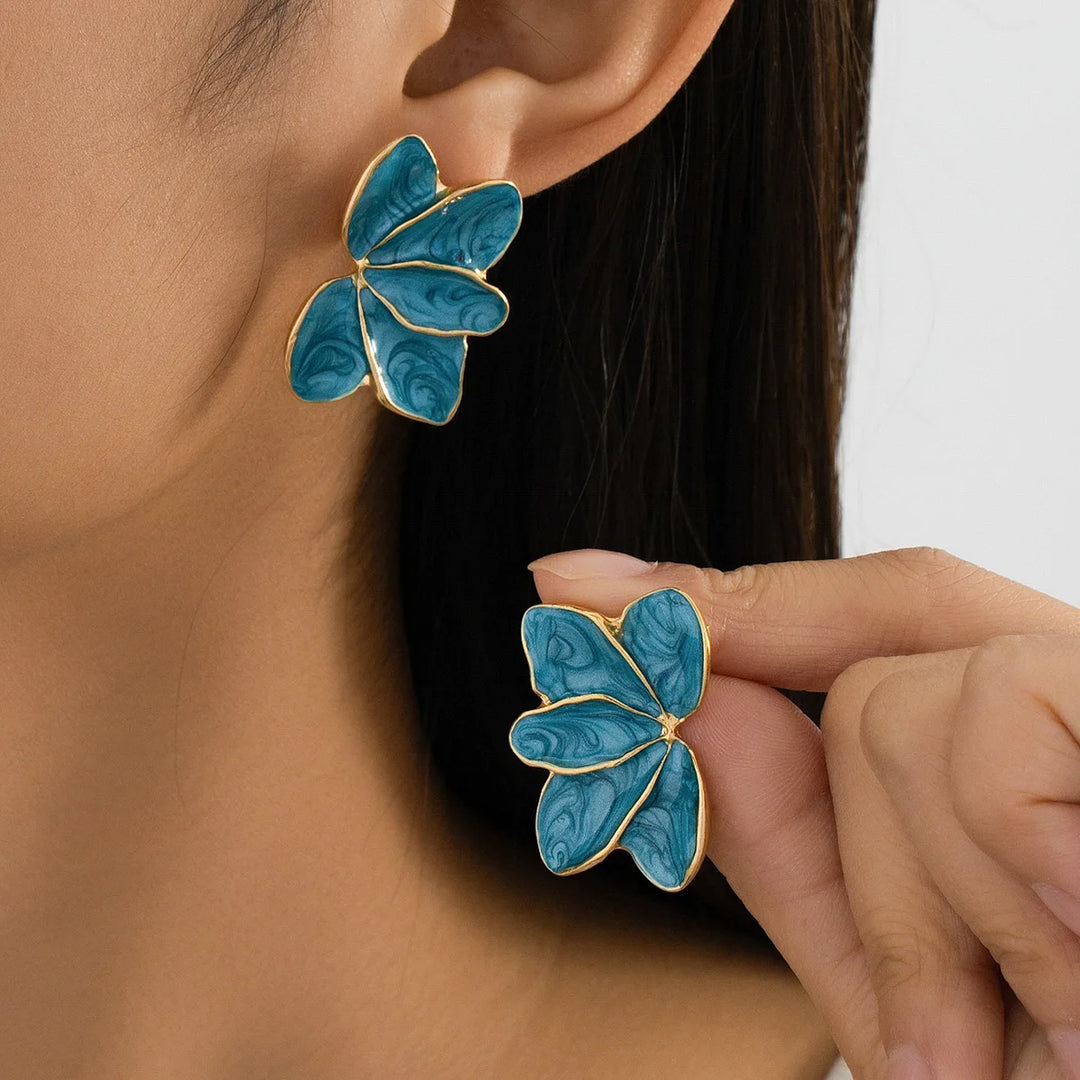 “Carmine Bloom” Earrings