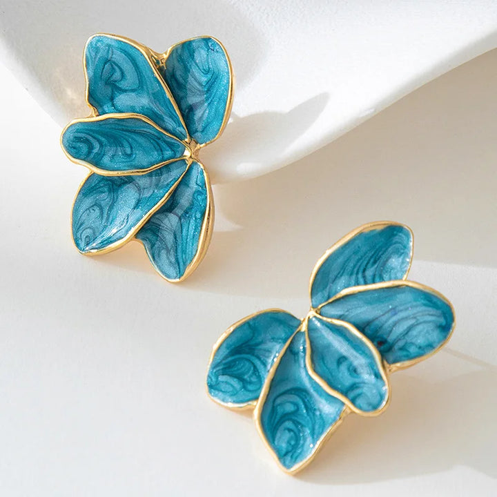 “Carmine Bloom” Earrings