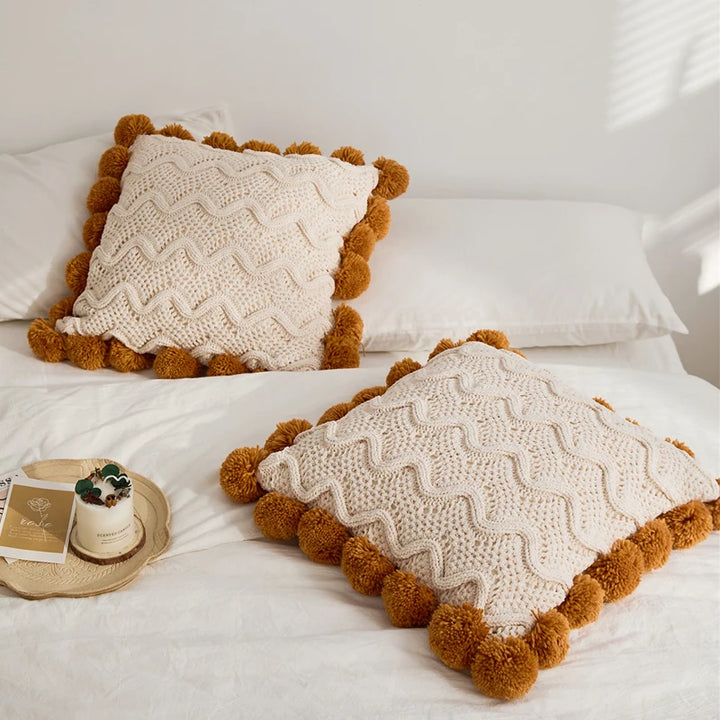 "Everly" Pom Pom Pillowcase